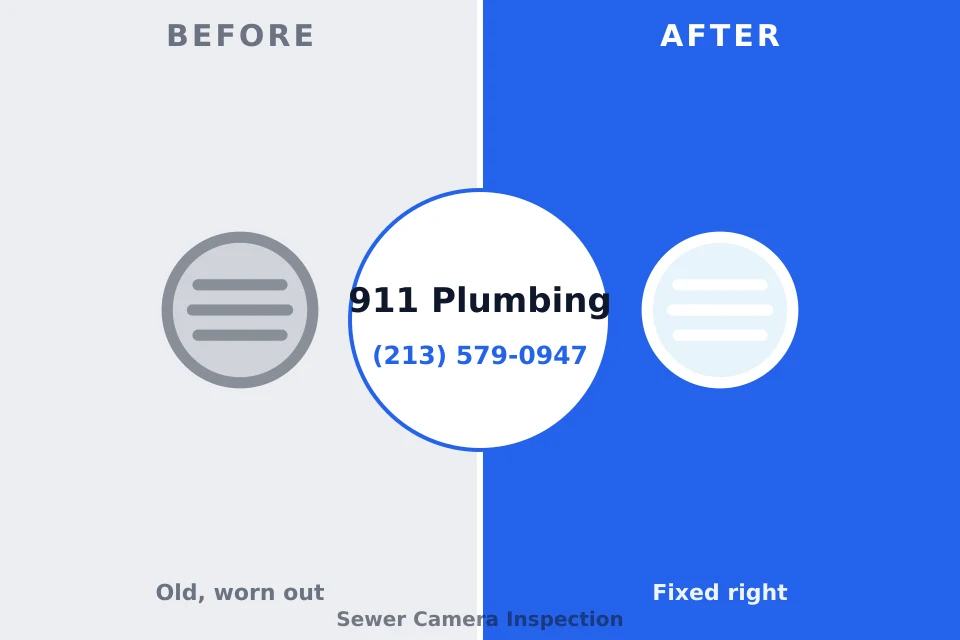 Before and after: plumbing repair Saint John Fisher College, NY